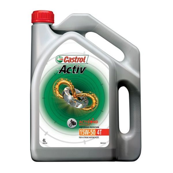 Castrol Motorcycle Engine Oil Activ 4T 15W-50 4L 3384526