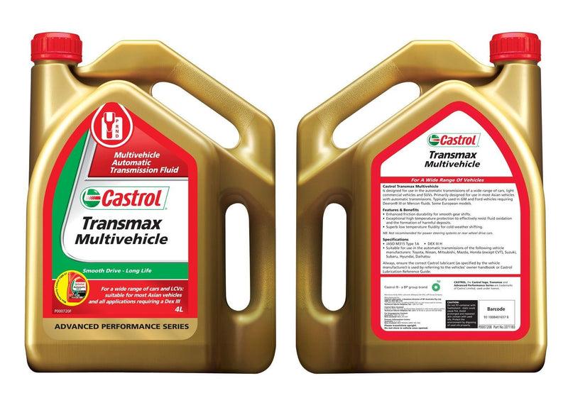 Castrol Transmax Auto Transmission Fluid Multi 4L 3371183