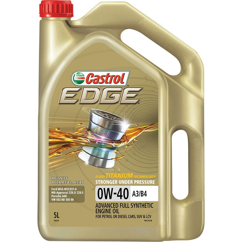 Castrol EDGE 0W40 A3/B4 Synthetic Engine Oil 5L 3383431