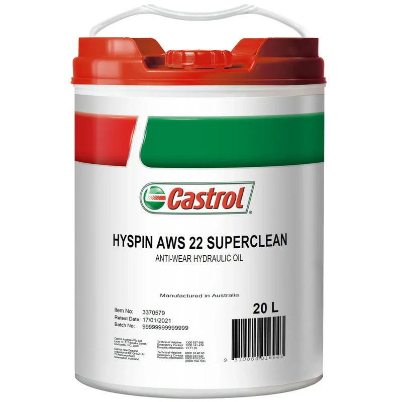 Castrol Hyspin AWS22 Superclean Hydraulic Oil 20L 3370579