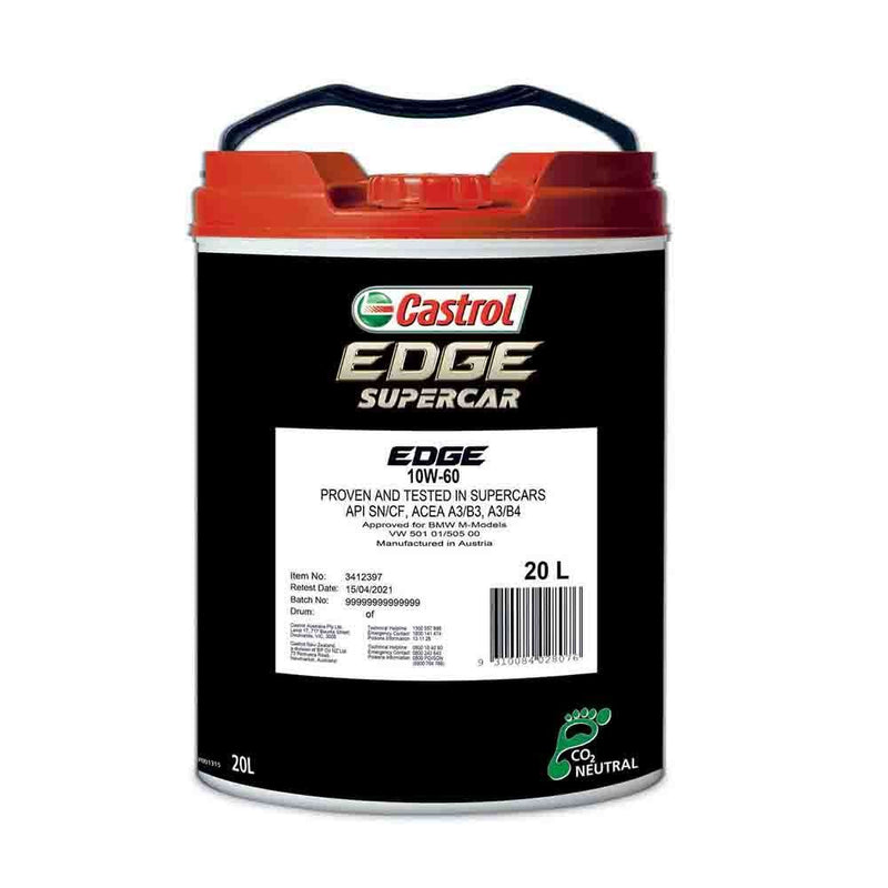 Castrol 10W-60 EDGE Super Car Engine Oil 20L 3412397