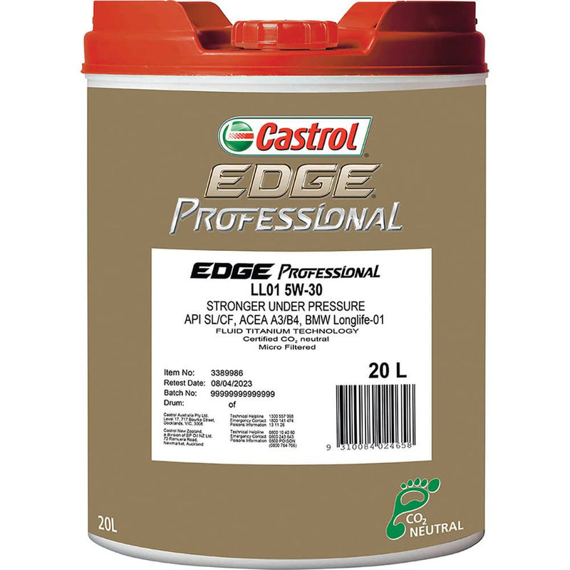 Castrol EDGE Professional LL01 Engine Oil 5W30 20L 3389986