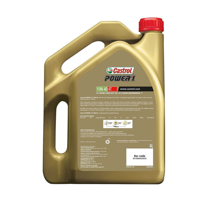 Castrol Power 1 4T 10W40 4L Motorcycle Engine Oil 3384362