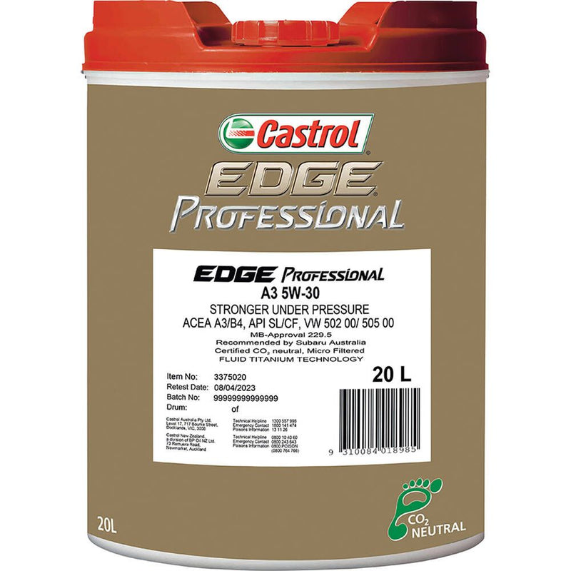 Castrol EDGE Professional Engine Oil 5W30 A3 20L 3375020