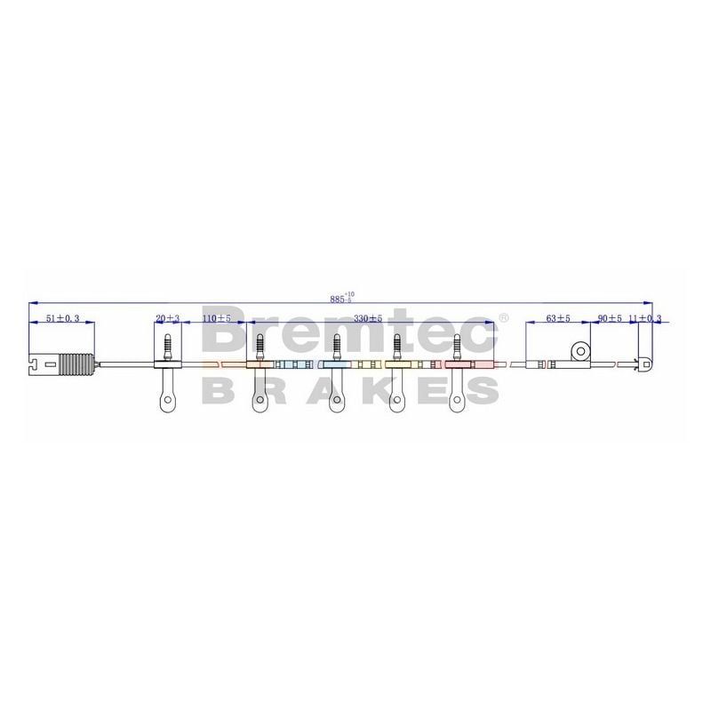 Bremtec BTS38 Euro-Line Brake Wear Sensor