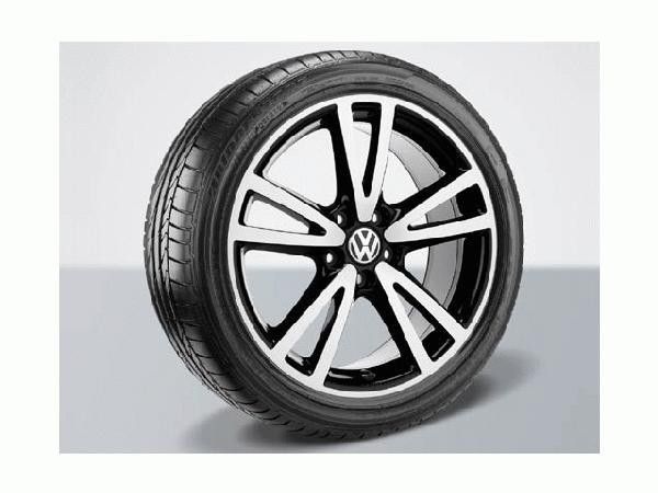 Alloy Wheel, 17 x 7, Vision, Black and Silver